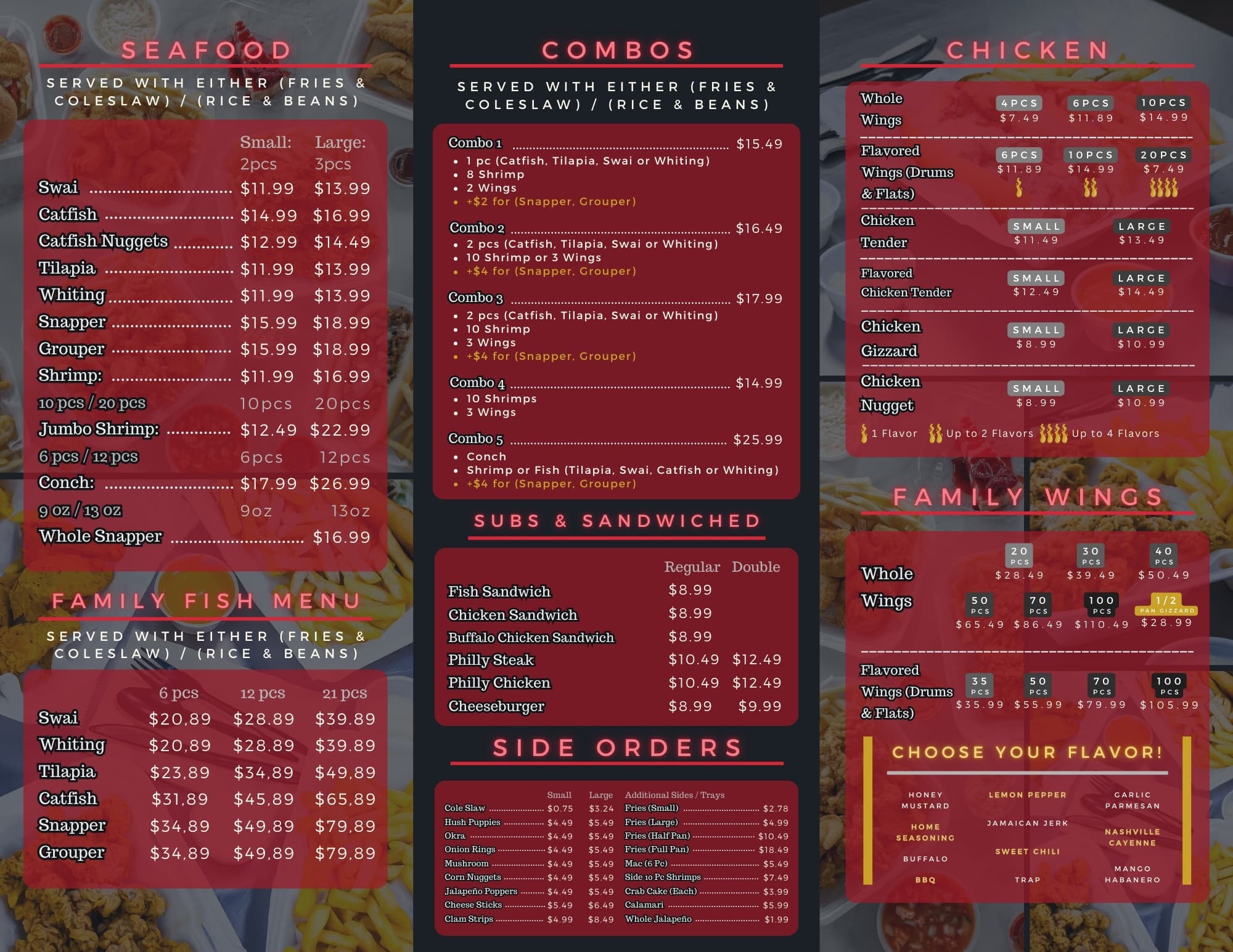 New menu layout 1